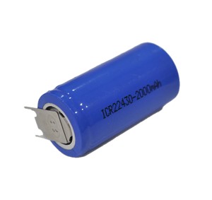 2000mAh Lithium-ion 22430 rechargeable battery, 3.7V 22mm x 43mm cell size, 3-pin PCB mountpackage, as per approved drawings and samples
