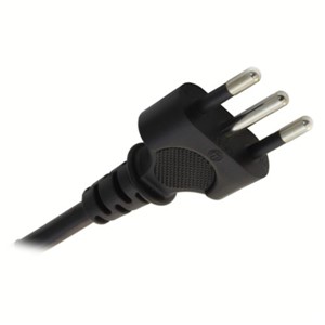 10A 1.8M AC Power cable, 250/440V H05VV-F 4V-75 3G 0.75mm2 cable (black), male Italian KCS70-5001-85plug, QT3-W IEC C13 termination, as per approved drawings and specifications, revision 0016-APR-2020