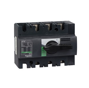 160A 3-Pole Switch disconnector, black rotary handle, DC or AC, 750VAC rated insulation voltage,8kV impulse withstanding voltage, 125VAC/690VAC rated operational voltage, 15000 cycle mechanicalendurance, 1500 cycle electrical endurance, IEC60947-1, IEC60947-3