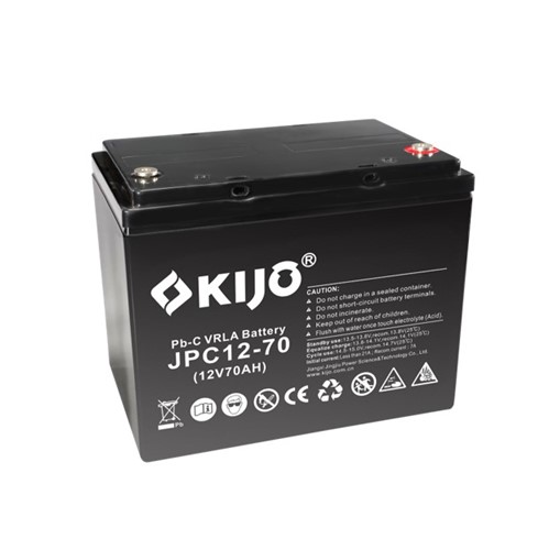 [T:Description]

This 12V 70Ah Deep Cycle Lead Carbon Battery is a precision sealed lead-carbon battery with ultra long life characteristics and professional-grade quality. It is designed for extraordinary reliability and boasts an ABS (UL94-HB) case, excellent deep discharge performance, and strong high and low temperature performance (-40c to +60c) with 840A maximum discharge current. 
[BR]
[BR]
It can be used in both vertical and horizontal orientations, making it ideal for a variety of applications from solar/wind energy storage systems to emergency lighting systems. With a 24-Month Warranty when used for cycling applications and a 36-Month Warranty when used for backup applications, you can rest assured you&#39;re making a quality investment. 
[BR]
[BR]
This battery is perfect for use in all manner of solar/wind energy, hybrid vehicles, electric bicycles, UPS/EPS, back-up power systems, energy storage, camping, home alarm/security systems, mobility scooters and more! And with its superior construction and performance, you can count on it to meet or exceed all your expectations.

[T:Tech Specs]
Nominal voltage: 12V 70Ah
[BR]
Type: Deep Cycle Lead Carbon Battery
[BR]
Dimensions: 260mm (L) x 168mm (W) x 212mm (H)
[BR]
Terminals: M6 Female Screw-In Terminals
[BR]
Weight: 21.8KG
[BR]
Additional: 840A maximum discharge current, -40c to +60c operating temperature range, Safety approvals: UL, CE, FCC, PSE, RCM, ISO14001, OHSAS18001, RoHS.
[T:Uses:]
[UL]- Home Alarms - Security Systems - Backup Power - Agricultural - Golf Carts - Golf Trundlers - Mobility Scooters - Trolling Motors - Campervans - Camping - Solar Energy Storage - Uninterruptible Power Supply[/UL]