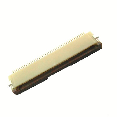 20-pin 0.5mm SMD right angle FPC connector, bottom contact, ZIF, locking