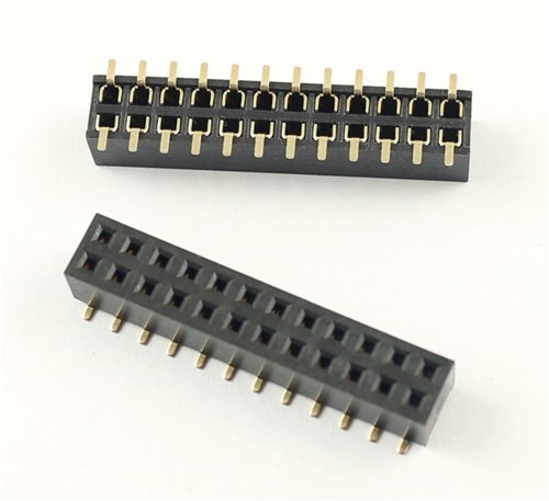 8-pin SMD Female header, 2mm pitch, low-profile, pick and place cap fitted