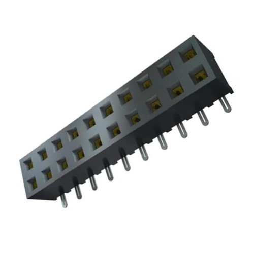 8-pin SMD Female header, 2mm pitch, low-profile, pick and place cap fitted