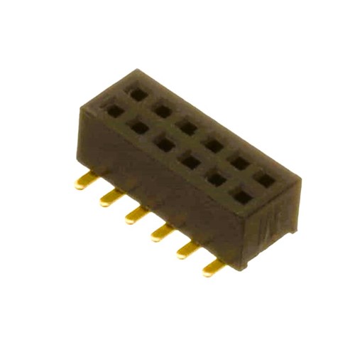 24-pin SMD Female header, 2.54mm pitch, pick and place cap fitted