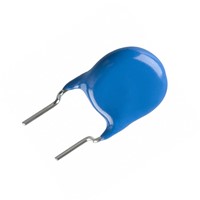 1000pF 3kV 20% Z5U High permittivity ceramic disc capacitor, 6.5mm diameter, 5mm thickness, 5mmpitch, 25mm straight leads (bulk)
