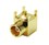 Right angle PCB mount MMCX connector, female, through hole, 5-pin, 5u" Gold, 50ohm