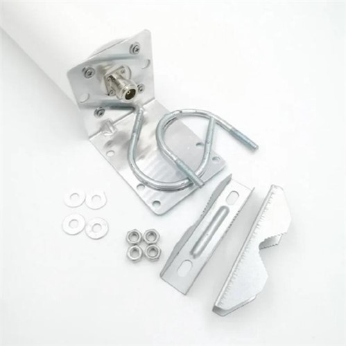 Omni-frequency outdoor antenna, vertical polarisation, <2.0 VSWR, 5.5dBi, 50R impedance,50W maximum power, N female connector, pole mounting system, 63mm x 420mm, UV resistant ABSradome, -40C to +60C operating temperature range