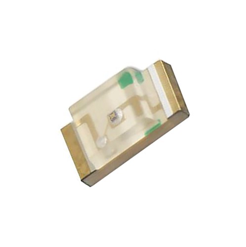 SMD Red LED, water clear lens, 618-630nm dominant wavelength, 50mcd brightness, 1.4-2.2V forwardvoltage, 140 degree viewing angle, -40c to +85c operating temperature range