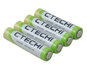 [T:Description]
Introducing the ultimate in power and convenience: the CTECHI 1.5V 1100mAh AAA Alkaline Battery. This versatile battery is perfect for use in all types of remote controls, wall clocks, grooming gadgets, toys and games, torches, mice/keyboards, and other household gadgets. Our AAA Alkaline battery provides long-lasting power and dependability, so you can rest assured that your equipment will be kept running at full power. With an 1100mAh capacity, this battery gives you a high-powered performance so you can get the job done faster. So don’t settle for low-powered batteries – get the 1.5V 1100mAh AAA Alkaline Battery and you’ll have worry-free power you can count on. This is a twin pack of the popular AAA battery.

[T:Tech Specs]
Nominal voltage: 1.5v 1100mAh
[BR]
Type: Alkaline
[BR]
Size: AAA (Twin Pack)
[BR]
Brand: CTECHI

[T:Uses:]
[UL]- Remote Controls - Wall Clocks - Grooming Gadgets - Toys - Games – Torches[/UL]