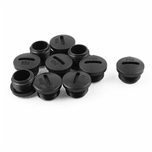 M22 x 1.5 Threaded plug, black colour, Nylon 6 Neoprene gasket, IP68 water resistance, ULcertified