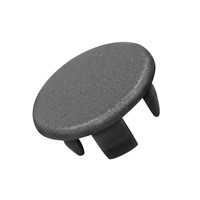 10.4mm Snap-fit hole plug, 6.4mm mounting hole diameter, 0.8-3.8mm panel thickness, black nylon66, UL94V-2