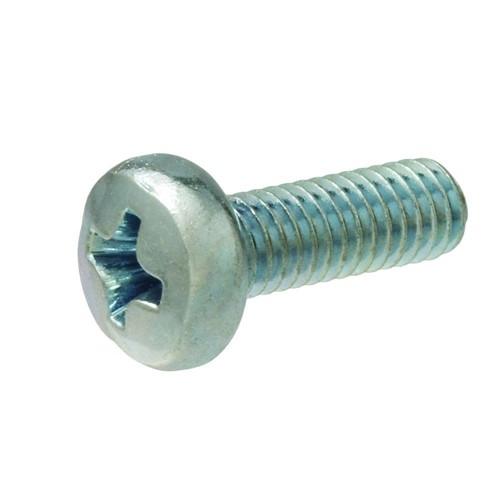 6/32 x 1.25&quot; UNC Pan head machine screw, zinc plated