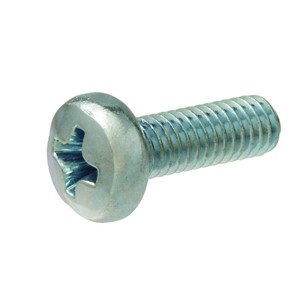 6/32 x 1.25&quot; UNC Pan head machine screw, zinc plated