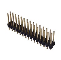 24-pin Dual row, vertical mount, pin header, 23.62mm overall length, 2.54mm pitch, 10u&quot; gold onpost, gold flash on balance