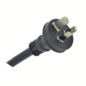 15A 3.0M AC Power cable, 250/440V H05VV-F 4V-75 3G 1.5mm2 cable (black), male AU/NZ KCS70-5001-85plug, 6mm bootlace ferrule terminations, as per approved drawings and specifications, revision 0011-SEP-2019