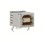 USB Type B DIP connector, 4-pin, right angle, Gold 1-3u" plating on Tin 120u", PCB mounting posts