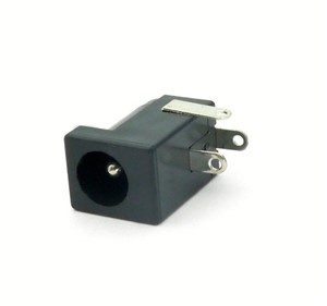 DC Power jack, 3-pin PCB mount, right angle, 5.5mm x 2.1mm plug size