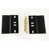 2RU Rack adaptor kit, 23&quot; to 19&quot; EIA mounting, black powder coated steel, 2 brackets per kit,supplied with 8 x 1/2&quot; Philips drive screws