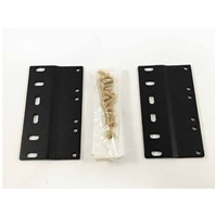3RU Rack adaptor kit, 23&quot; to 19&quot; EIA mounting, black powder coated steel, 2 brackets per kit,supplied with 12 x 1/2&quot; Philips drive screws
