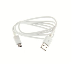 USB-A (4-pin Male) to USB-B Micro (5-pin Male) cable assembly white 1200mm UL2725 hi-speed cable