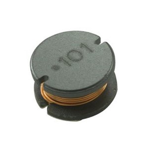 100uH 10% 0.97A SMD Inductor, wirewound drum core, 350mR DCR, 5.2MHz SRF, unshielded, 9.8mm diameterx 9.8mm height