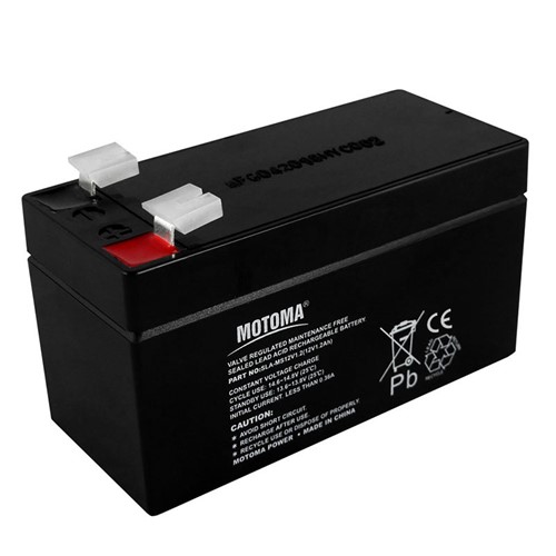 [T:Description]

Introducing 12V 1.2Ah VRLA battery, the perfect choice for any professional-grade or home application. Featuring a long life, high-reliability design, and an ABS (UL94-HB) case, this VRLA battery is specially designed to deliver reliable and consistent power no matter the conditions. The battery is built with a super heavy-duty grid with high-performance plates and electrolytes, so you can be sure that it works even in temperatures ranging from -20&#176;C to +50&#176;C. Plus, with an 18A maximum discharge current and low self-discharge performance, you can count on this battery to get the job done.
[BR]
[BR]
This battery is perfect for a variety of different applications, such as alarm systems (fire and security), children&#39;s electric cars and toys, RV applications, portable lighting, motorcycle starting, motorised ducks, kontiki, UPS, back-up power supplies, tools, backup power, camping, and medical equipment. We are so confident in the quality of our product that we back it with a 12-month original manufacturers quality and performance guarantee. Get your 12V 1.2Ah VRLA battery today and get ready to experience reliable and consistent power.

[T:Tech Specs]
Nominal voltage: 12V 1.2Ah
[BR]
Type: VRLA Battery
[BR]
Dimensions: 97mm (L) x 43mm (W) x 52mm (H)
[BR]
Terminals: F1 Tab Terminals (4.75mm QC type)
[BR]
Weight: 0.54KG
[BR]
Additional: 18A maximum discharge current, UL94HB enclosure,  -20c to +50c operating temperature range, Safety approvals: IEC60896-21/22, JIS C8704, YD/T799, BS6290:4, GB/T 19638, UL1989.
[T:Uses:]
[UL]- Home Alarms - Security Systems - Backup Power - Toys - Agricultural - Kontiki/Long Line Fishing - Camping - Consumer Devices - Tools -Torches[/UL]