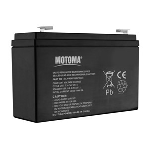 [T:Description]

Our 6V 10Ah Sealed Lead Acid VRLA Battery offers professional-grade quality and enhanced reliability to ensure your appliances and devices are always powered up. The battery features a 150A maximum discharge current with a built-in super heavy-duty grid with high-performance plates and electrolyte, along with an ABS (UL94-HB) case. It’s rated for temperatures between -20C to +50C, and offers improved self-discharge performance. 
[BR]
[BR]
It is perfect to use in alarm systems (fire and security), electric cars and toys, RV applications, portable lighting, motorcycle starting, motorised ducks, camping, consumer devices, power tools, agricultural, torches, kontiki, UPS, back-up power supplies, and medical equipment. Plus, it is backed by a 12-month original manufacturers quality and performance guarantee, so you can be sure you are investing in quality and performance. 
[BR]
[BR]
Don&#39;t wait - get a power source that is reliable and long-lasting with our 6V 10Ah Sealed Lead Acid VRLA Battery today.

[T:Tech Specs]
Nominal voltage: 12V 10Ah
[BR]
Type: VRLA Battery
[BR]
Dimensions: 151mm (L) x 50mm (W) x 94mm (H)
[BR]
Terminals: F1 Tab Terminals (4.75mm QC Type)
[BR]
Weight: 1.5KG
[BR]
Additional: ABS (UL94-HB) case, 105A maximum discharge current, -20c to +50c operating temperature range, Safety approvals: IEC60896-21/22, JIS C8704, YD/T799, BS6290:4, GB/T 19638, UL1989.
[T:Uses:]
[UL]- Home Alarms - Security Systems - Backup Power - Toys - Agricultural - Kontiki/Long Line Fishing - Camping - Consumer Devices - Tools -Torches[/UL]