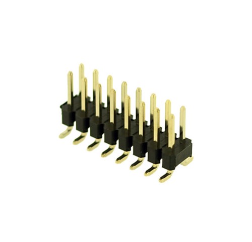 14-pin Dual row SMD vertical header, Gold flash, 2.54mm PCB pitch