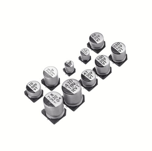 330uF 6.3V 20% SMD Electrolytic capacitor 8mm x 6.5mm case size low ESR long life (Lelon brand)