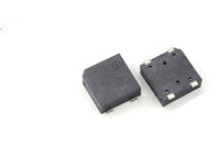 2830Hz SMD Magnetic buzzer, 2.5-4.5V operating voltage, 100mA, 93dB at 10cm, -40c to +85coperating temperature range, 10mm x 10mm x 3.2mm, LCP (black) housing, side sound port