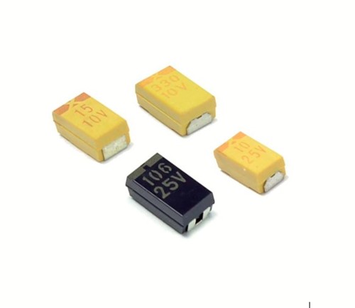 330uF 4V 20% SMD 1411 Tantalum capacitor, conformal coated, 3.5mm x 2.7mm x 1mm