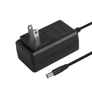 12VDC 1A 12W 100-240VAC input switch mode power supply, wall-mounting, USA AC plug, 2.0M customDC output cable with right angle 5.5mm x 2.1mm DC jack, as per approved drawings and samples