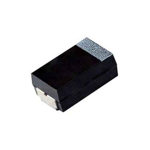 10uF 10V 20% SMD Polymer tantalum capacitor, "P" case size (0805), low ESR, molded case, -55c to+105c operating temperature range, 354mA ripple current