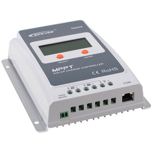 MPPT Solar controller, 10A charge/discharge current,8-32V input voltage, 2-72V MPP voltage range, multi-function LCD display, IP30 environmentprotection, user programmable, full electronic protection, RS485 port (MODBUS)
