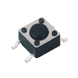 6mm x 6mm SMD tactile switch 260gf operating force 4.3mm switch height 12VDC 50mA rated extralong life 100000 cycle