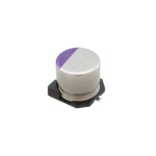 10uF 35V 20% SMD Electrolytic capacitor, 2000hr endurance, -40C to +85C operating temperaturerange, 44mA ripple current, 5.0mm x 5.3mm case size