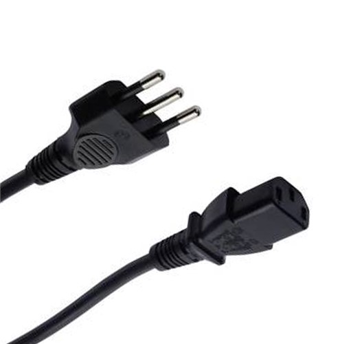 10A 1.3M AC Power cable, H05VV-F 3G 0.75mm2 cable (black), male Italian D08 plug (black), IEC 60320C13 female plug (black), as per approved drawings and specifications, revision 01 23-DEC-2021