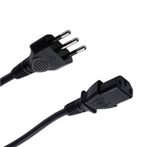 10A 1.3M AC Power cable, H05VV-F 3G 0.75mm2 cable (black), male Italian D08 plug (black), IEC 60320C13 female plug (black), as per approved drawings and specifications, revision 01 23-DEC-2021