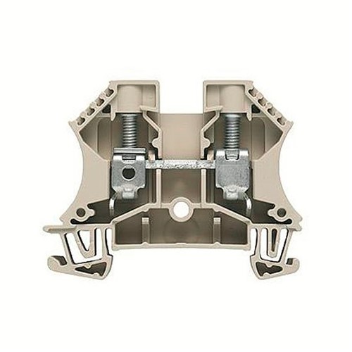 Feed-through terminal, screw connection, 10mm2, 1000V, 57A, dark beige colour