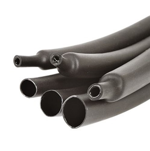 16mm Diameter dual wall heatshrink tubing, glue lined, black, 4:1 shrink ratio, 1.2m length