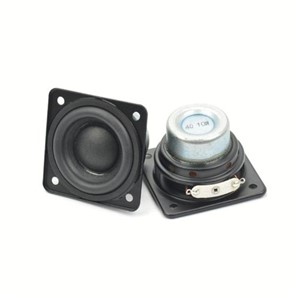 10W 4-ohm 50mm Speaker, circular cone, square frame, 83dB, 0-20kHZ frequency range