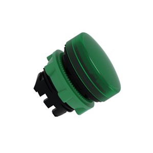 Green head for pilot light, Harmony XB5, plastic, 22mm, universal LED, plain lens
