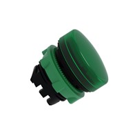 Green head for pilot light, Harmony XB5, plastic, 22mm, universal LED, plain lens